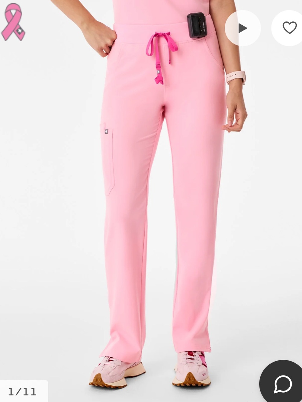 FIGS Kade Scrub Pant in Fight Club Pink